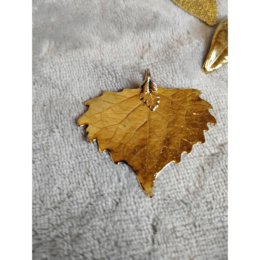 Gold Dipped Leaves And Other Pendants - image 2